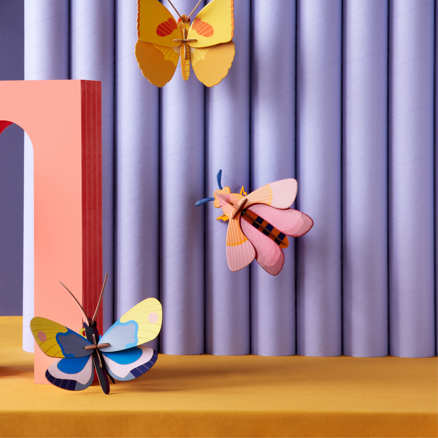 Studio Roof Wall Art Butterflies (B7) Pink Bee