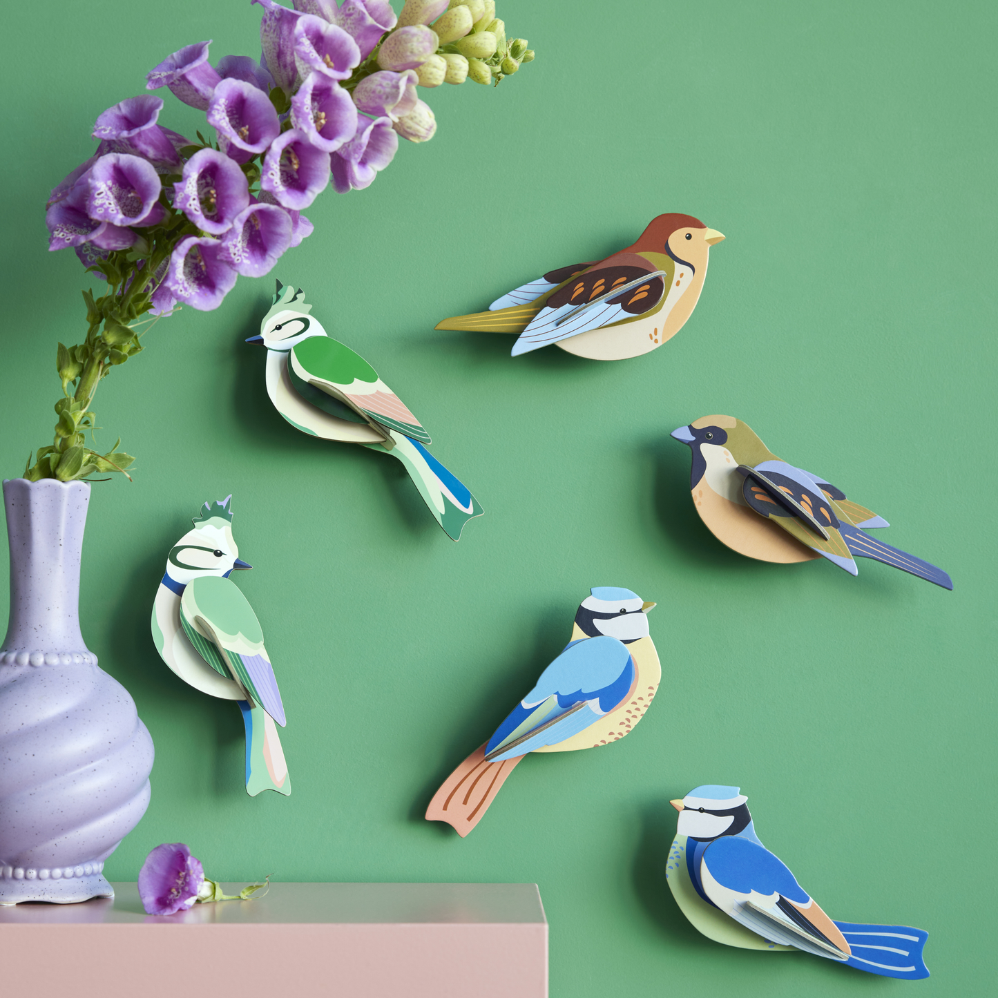 Studio Roof Wall Art Garden Birds (B6) Sparrows