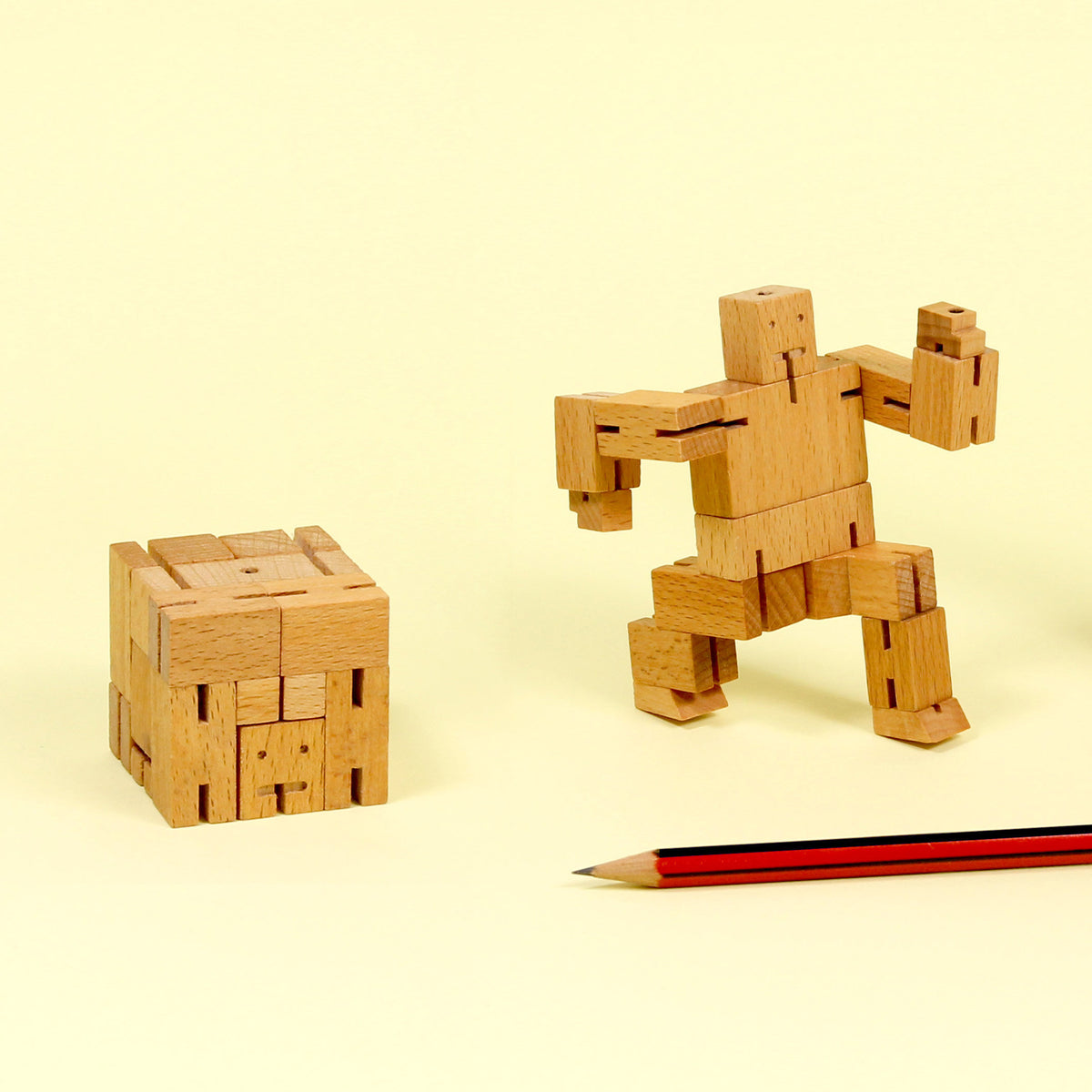 Areaware Cubebot Micro Natural Robot Toy Robot Toy