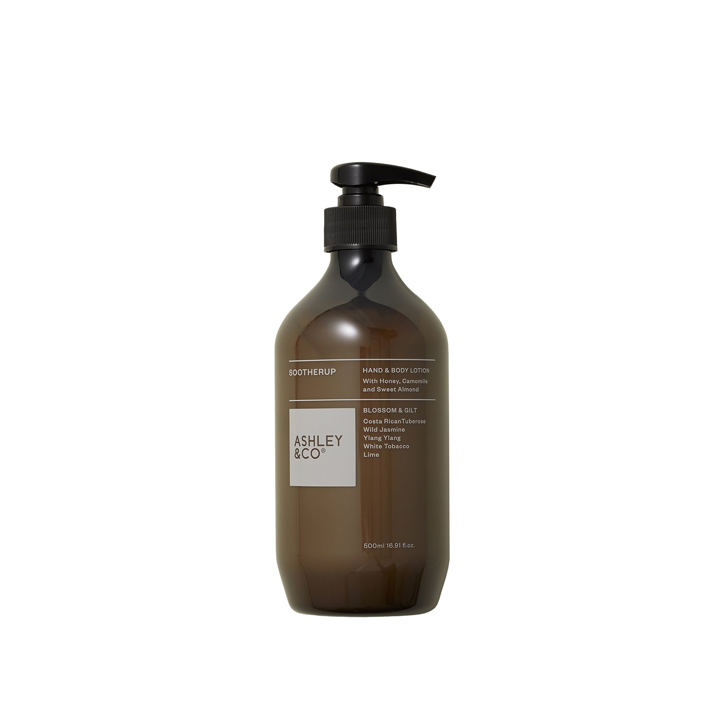 Ashley & Co Sootherup 500ml Tester Blossom & Gilt Hand & Body Lotion Hand & Body Lotion