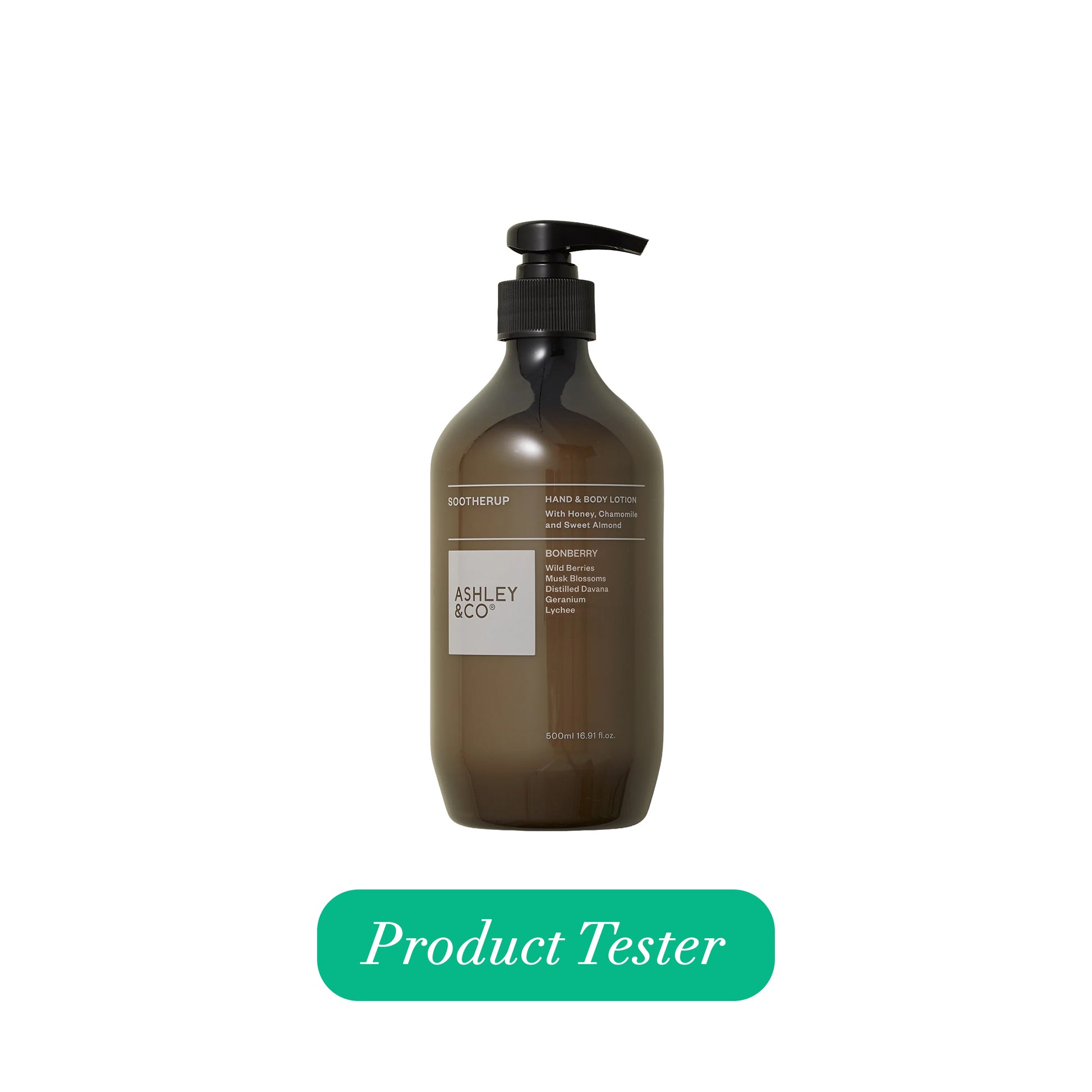 Ashley & Co Sootherup 500ml Tester Bonberry Hand & Body Lotion Hand & Body Lotion