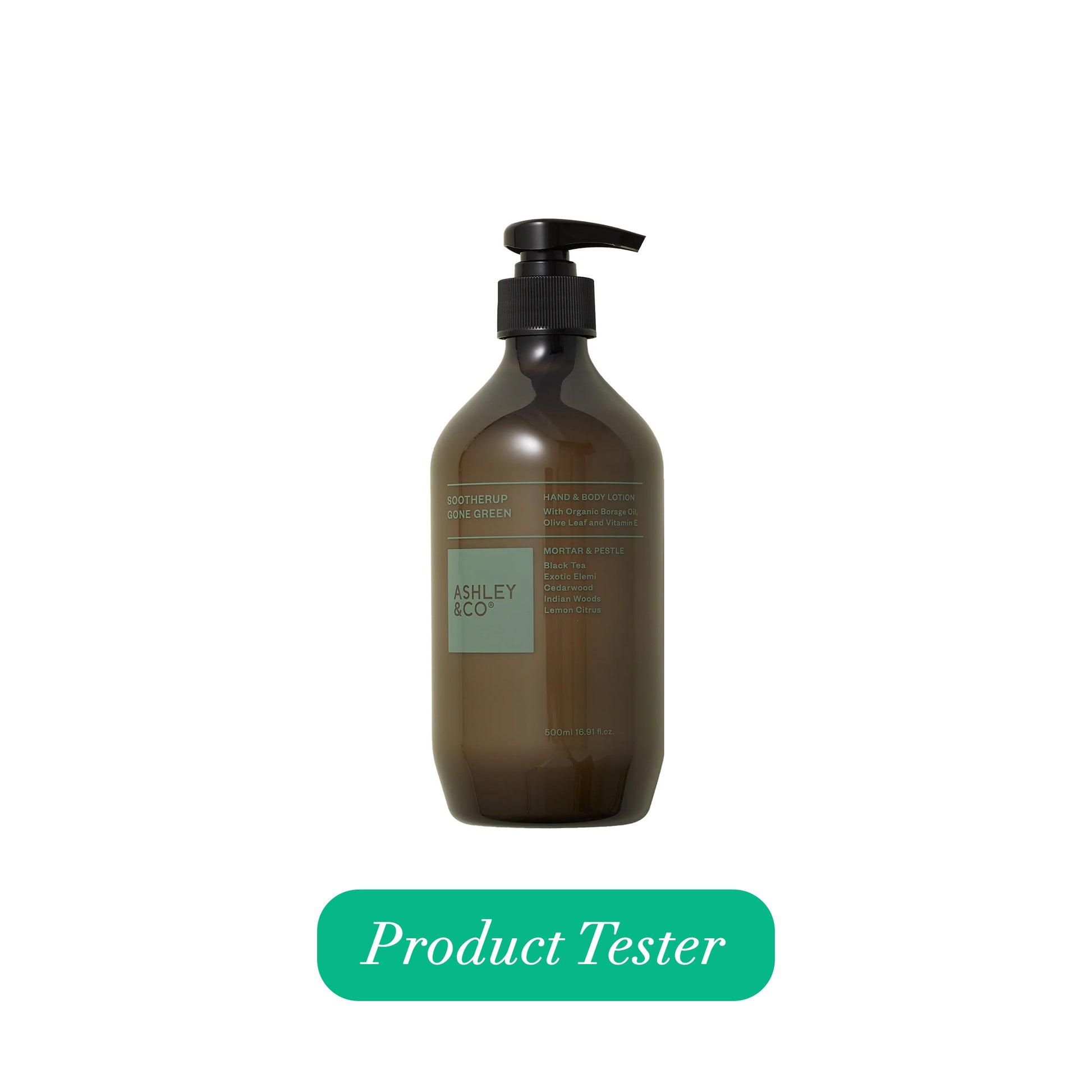Ashley & Co Sootherup 500ml Tester Mortar & Pestle Hand & Body Lotion Hand & Body Lotion