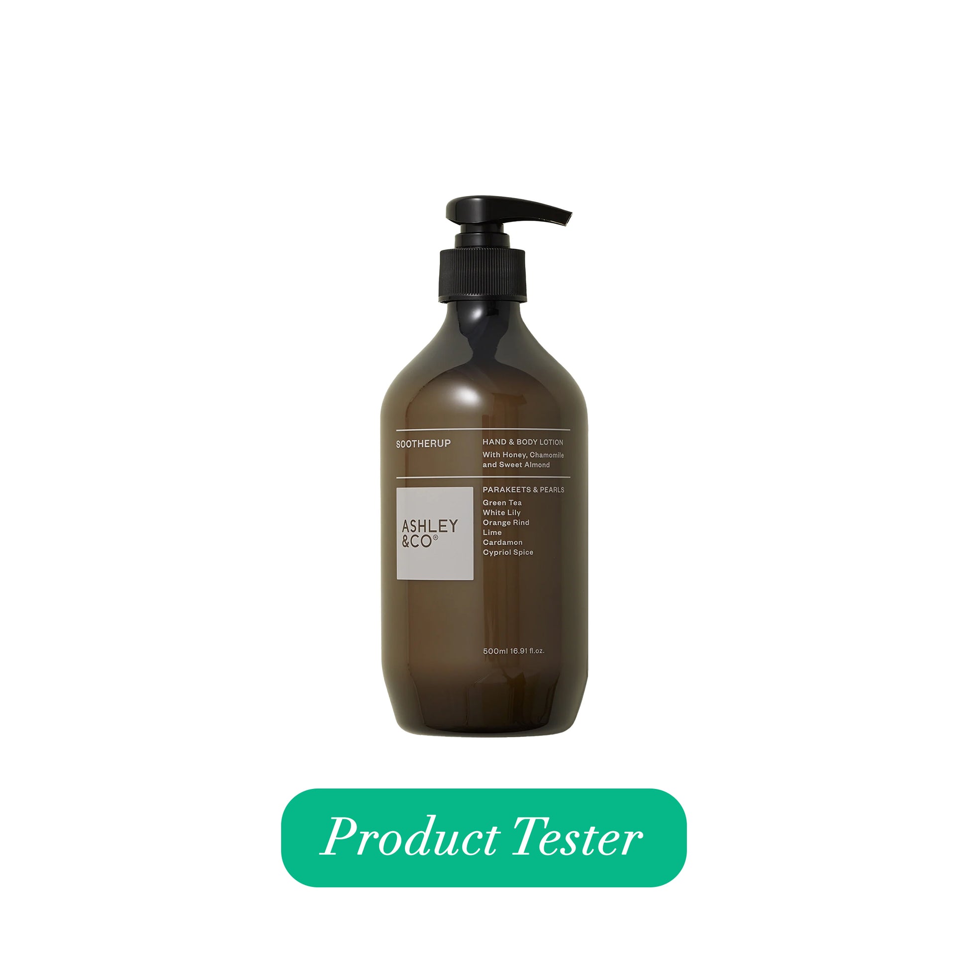 Ashley & Co Sootherup 500ml Tester Parakeets & Pearls Hand & Body Lotion Hand & Body Lotion