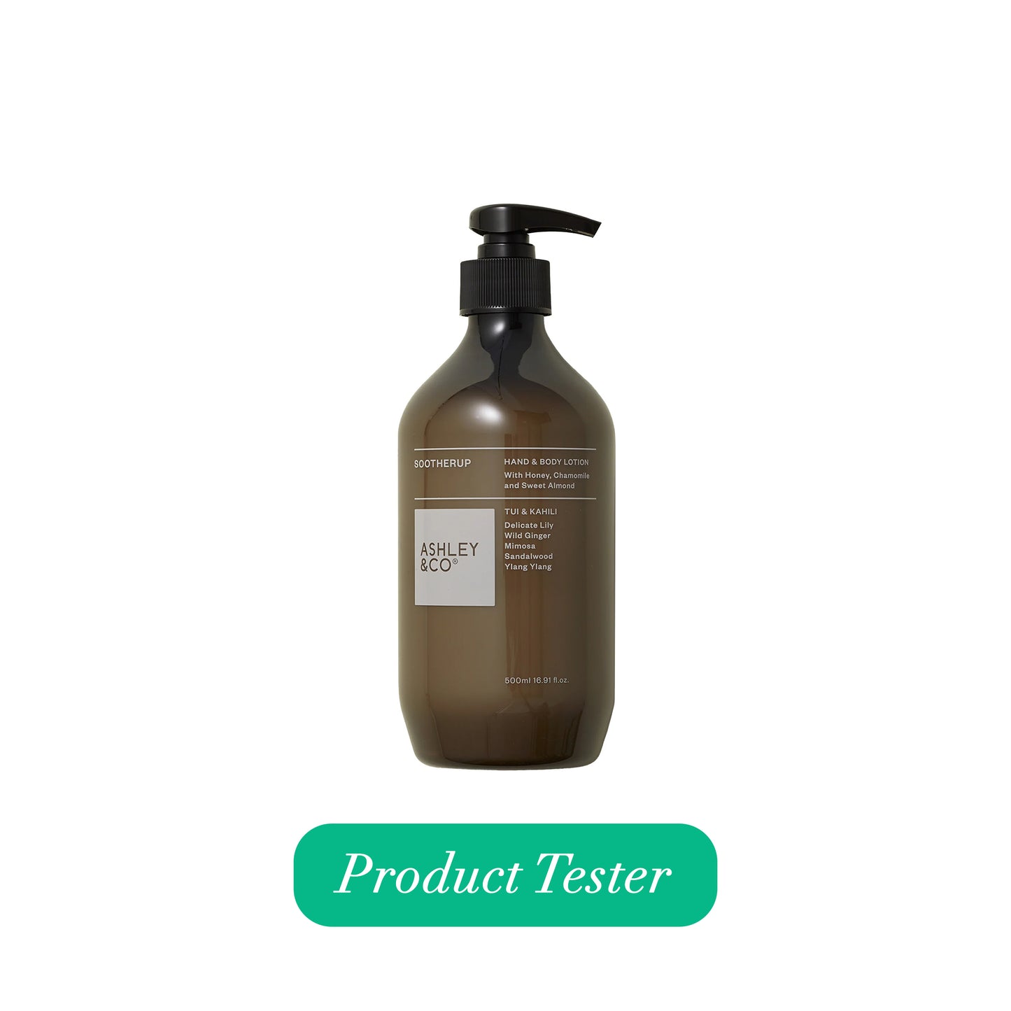 Ashley & Co Sootherup 500ml Tester Tui & Kahili Hand & Body Lotion Hand & Body Lotion