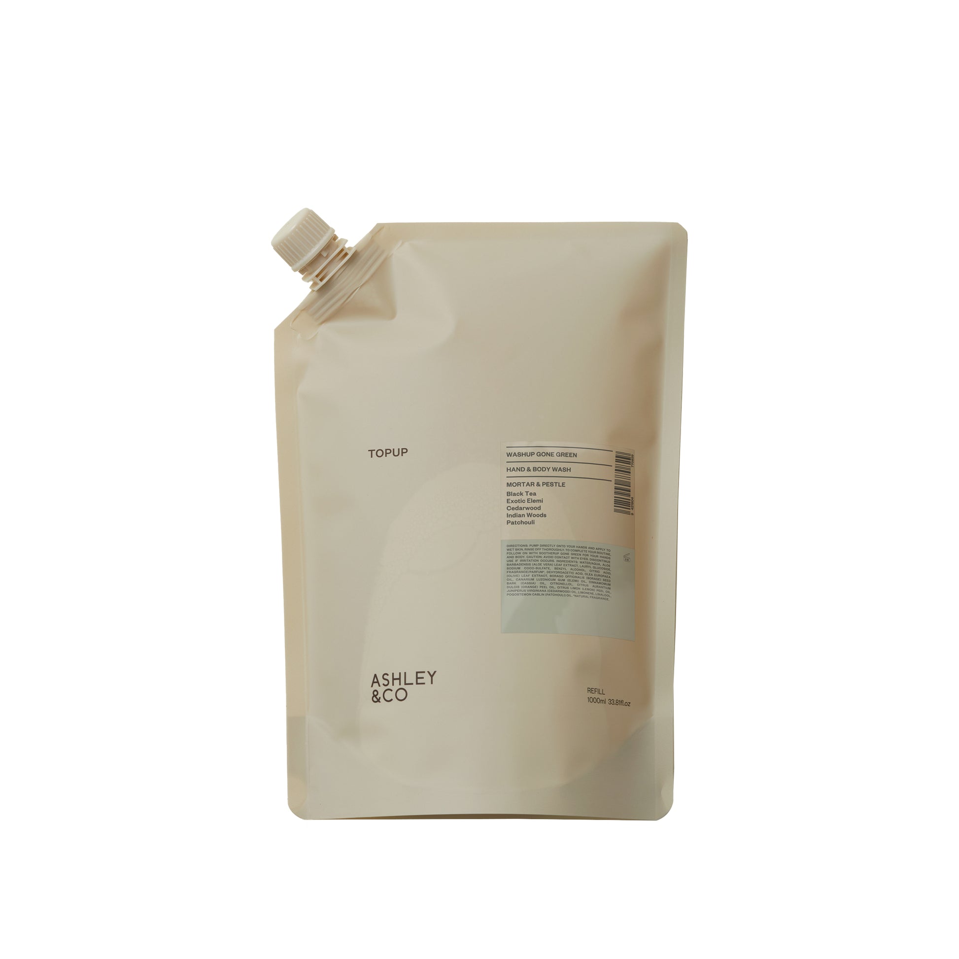 Ashley & Co Washup Topup 1L Mortar & Pestle Hand Wash Hand Wash