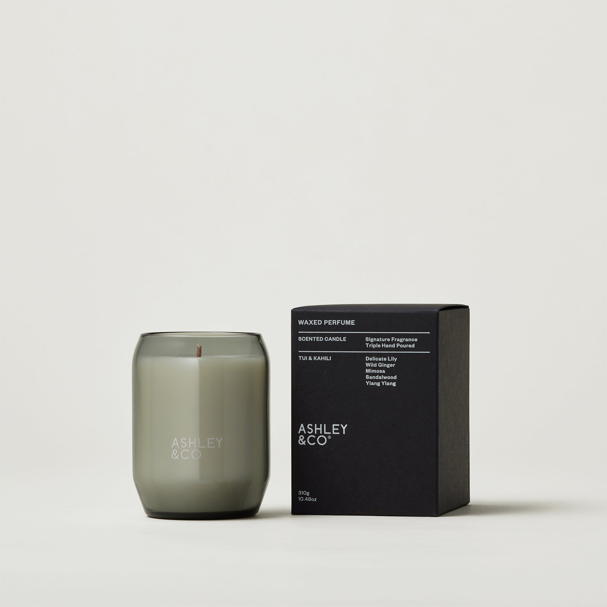 Ashley & Co Waxed Perfume 310g Tui & Kahili Candle Candle
