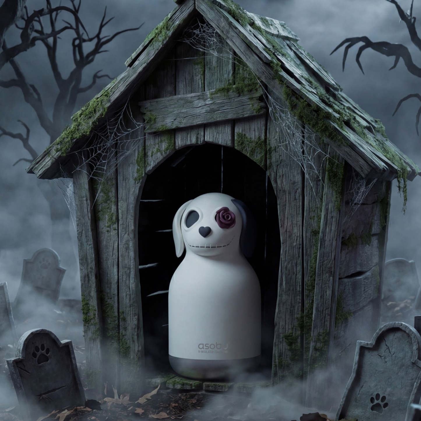 Asobu Spookie Bottle 660ml Undead Dog