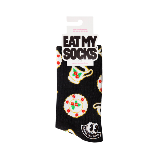 Eat My Socks Crew Socks Teatime