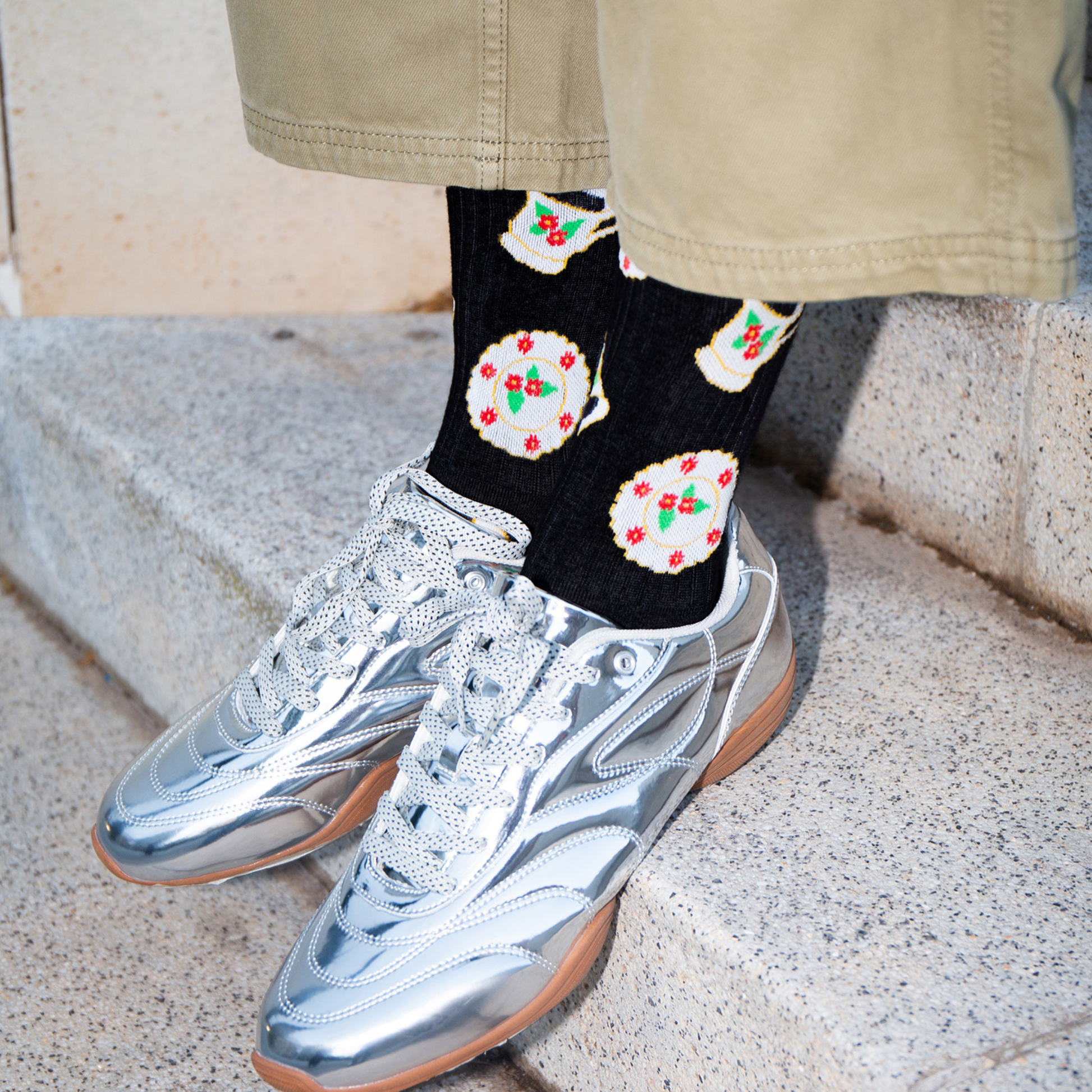 Eat My Socks Crew Socks Teatime