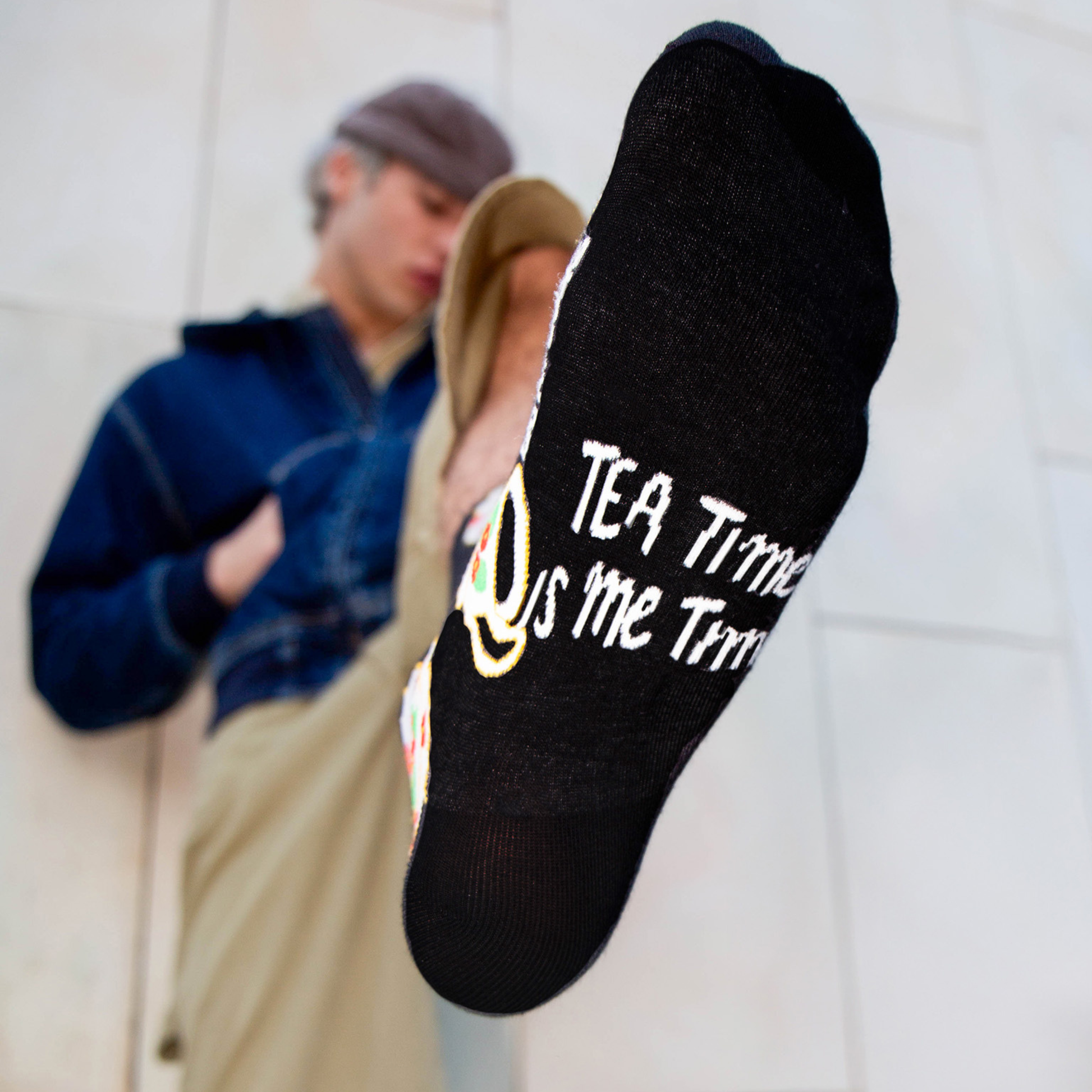 Eat My Socks Crew Socks Teatime