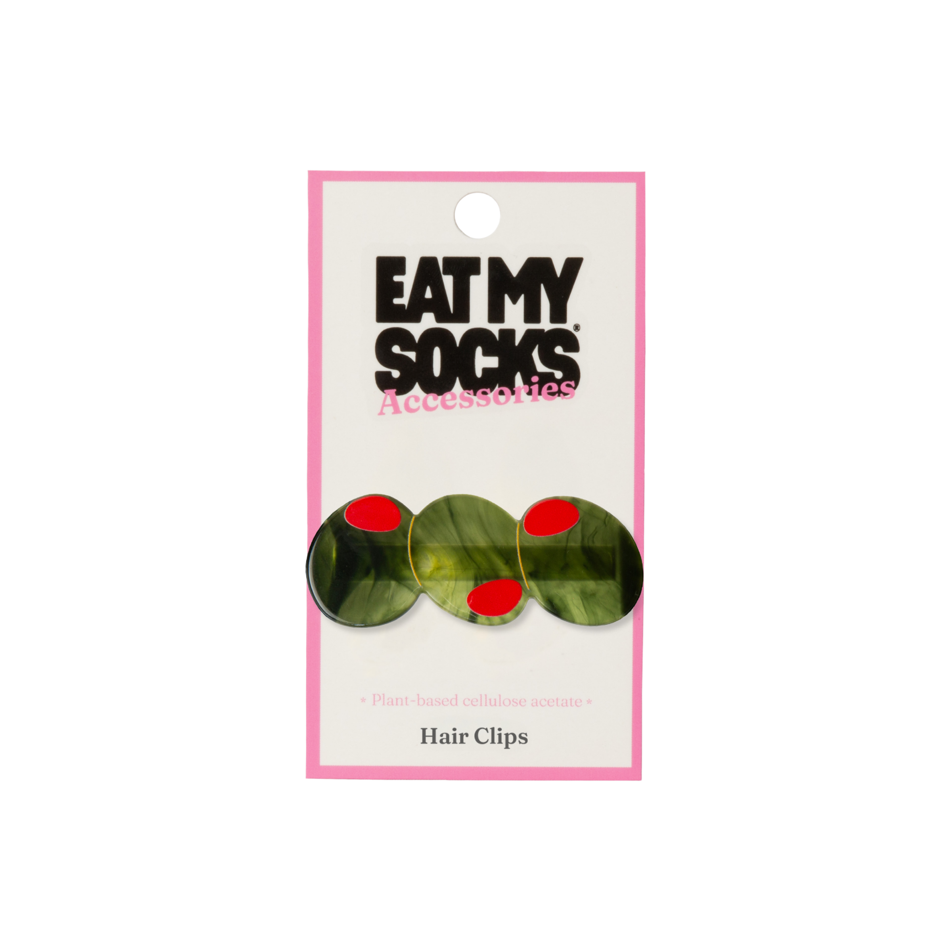 Eat My Socks Hair Clip Olive