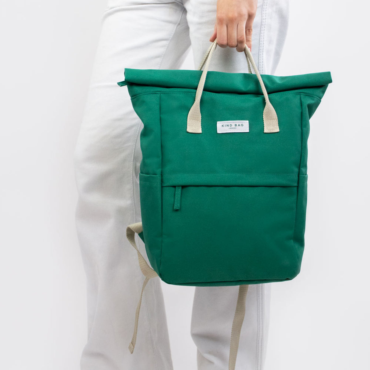 Kind Bag Backpack Medium Bottle Green