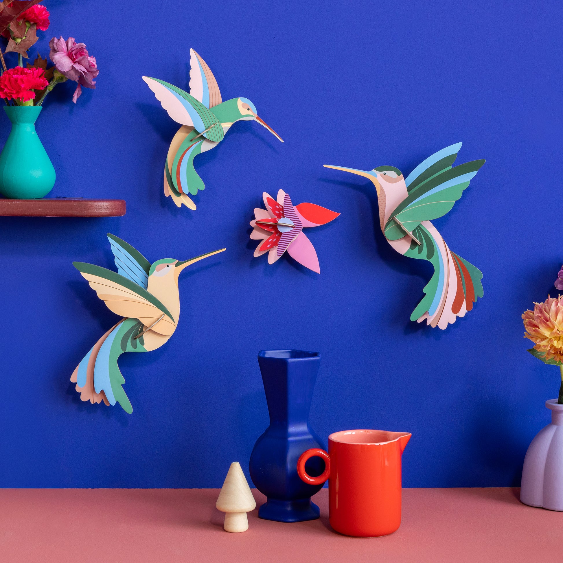 Studio Roof Wall Art (B4) Dance of Hummingbirds Set