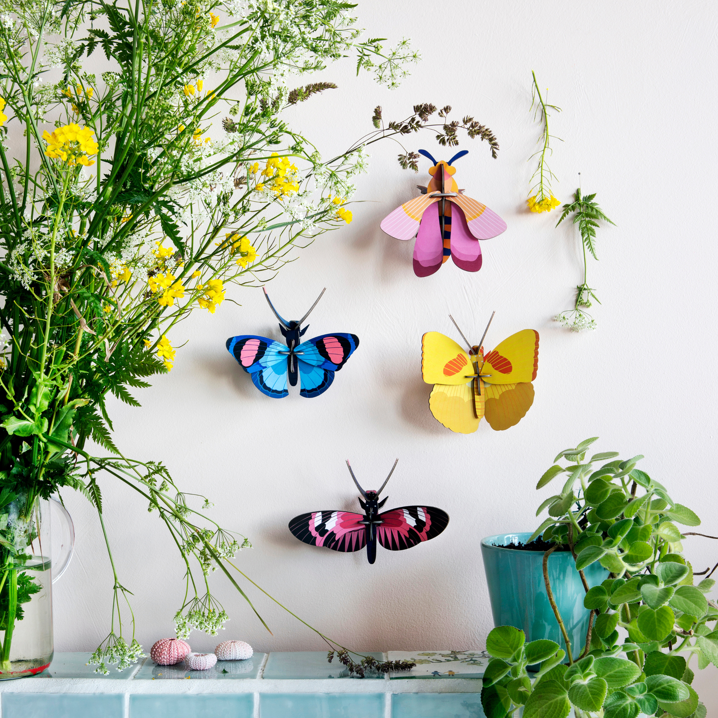 Studio Roof Wall Art Butterflies (B7) Pink Bee