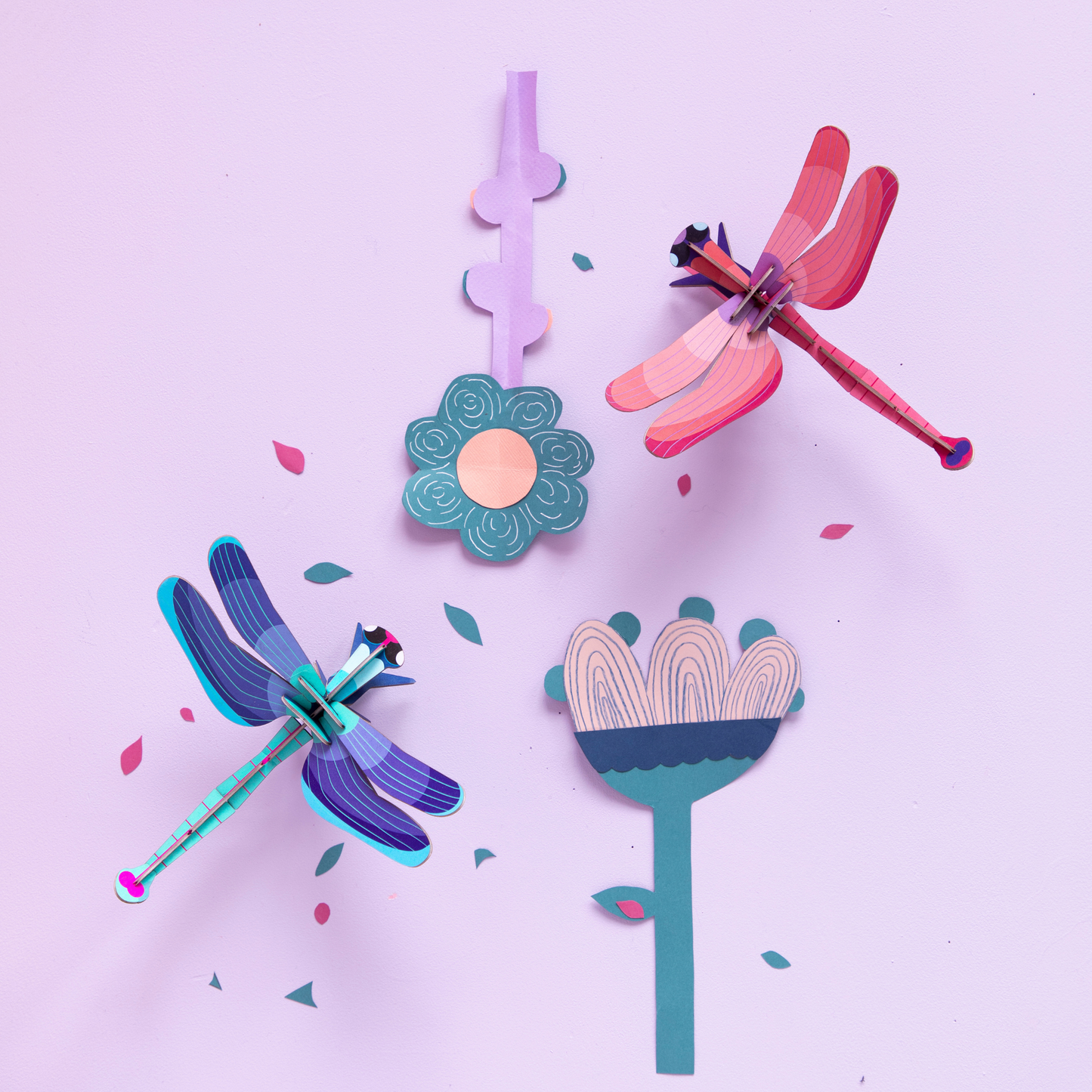 Studio Roof Wall Art Butterflies (B7) Ruby Dragonfly
