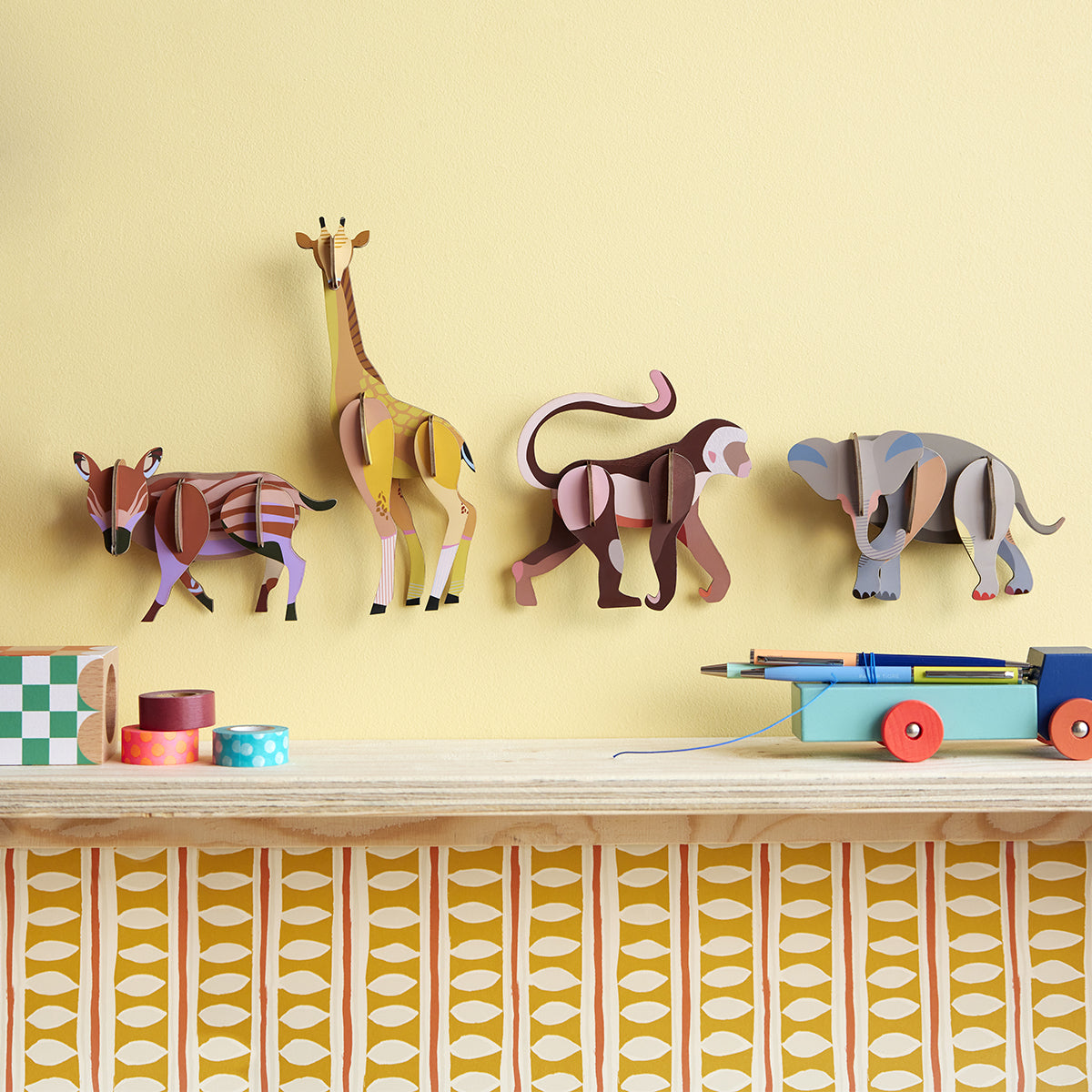 Studio Roof Wall Art Jungle Animals (B7) Boar Piglet