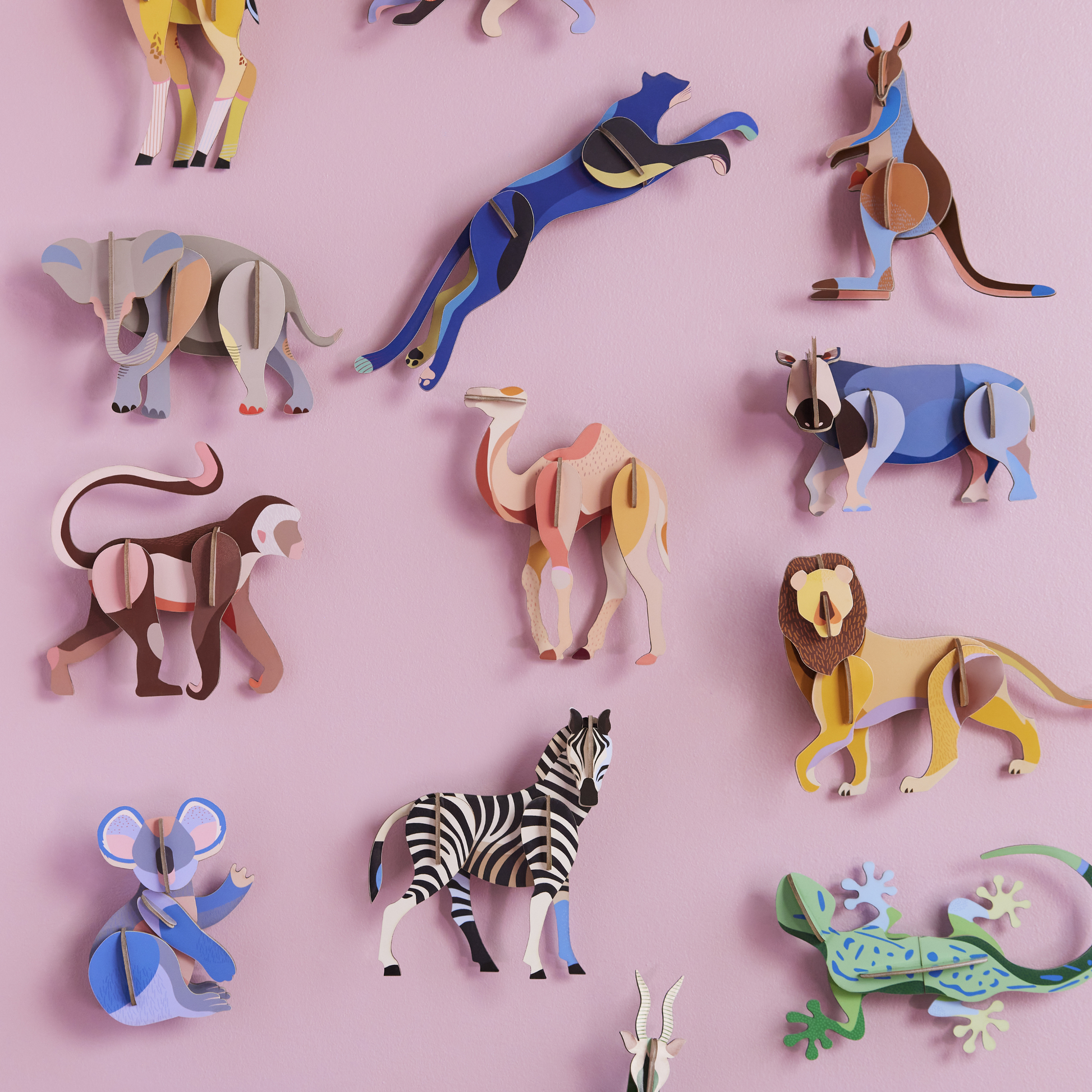 Studio Roof Wall Art Jungle Animals (B7) Rhino
